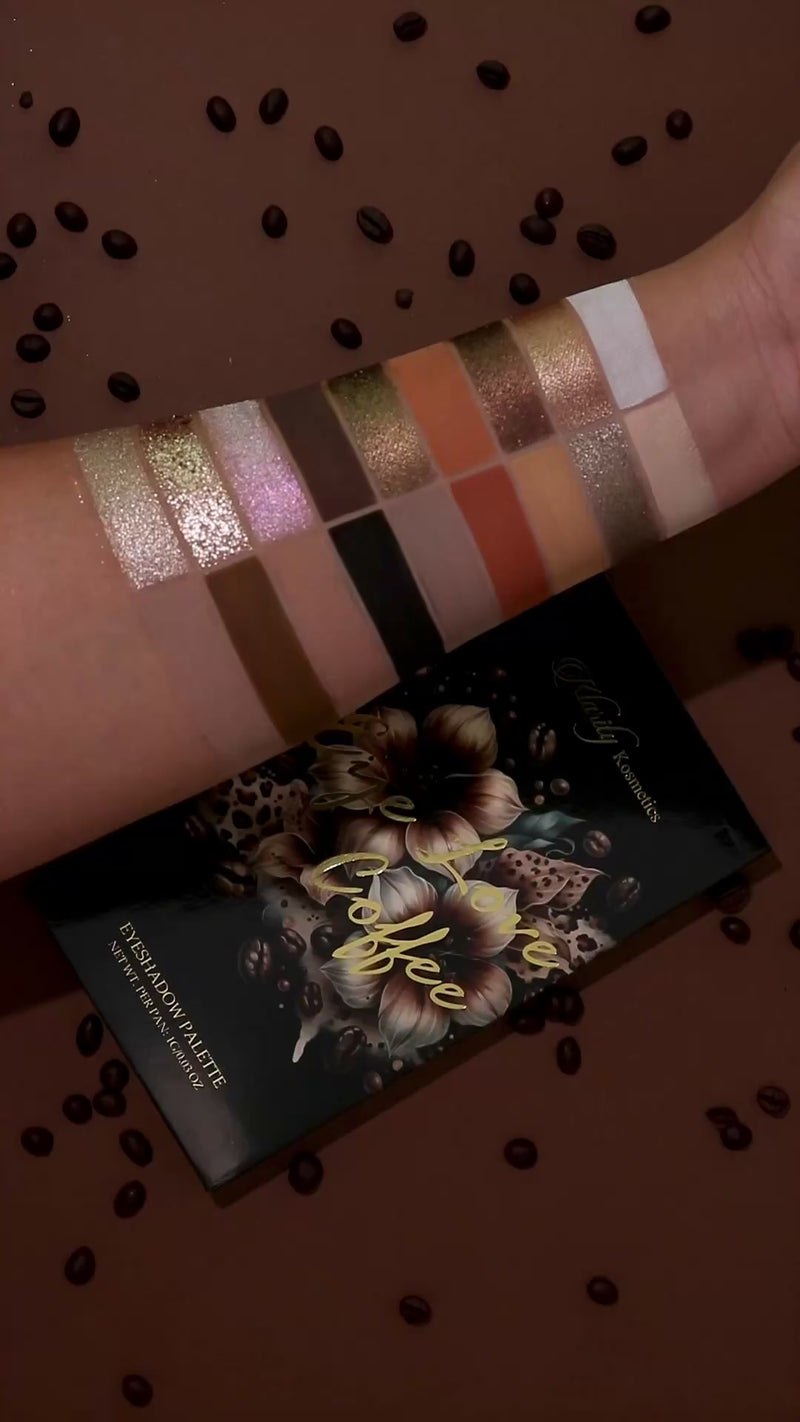 EYE LOVE COFFEE PALETTE SWATCHES